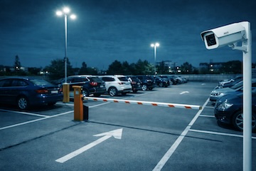 Камеры видеонаблюдения на автостоянке и парковке